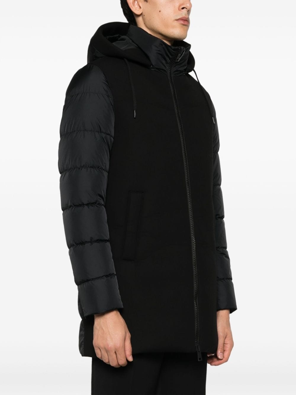 detachable-hood padded parka - 3