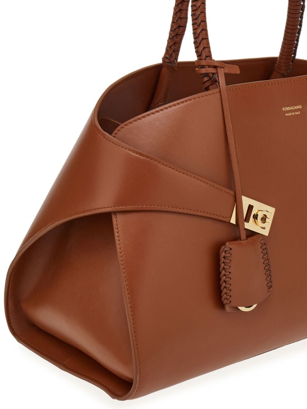 medium The Hug leather tote bag - 5