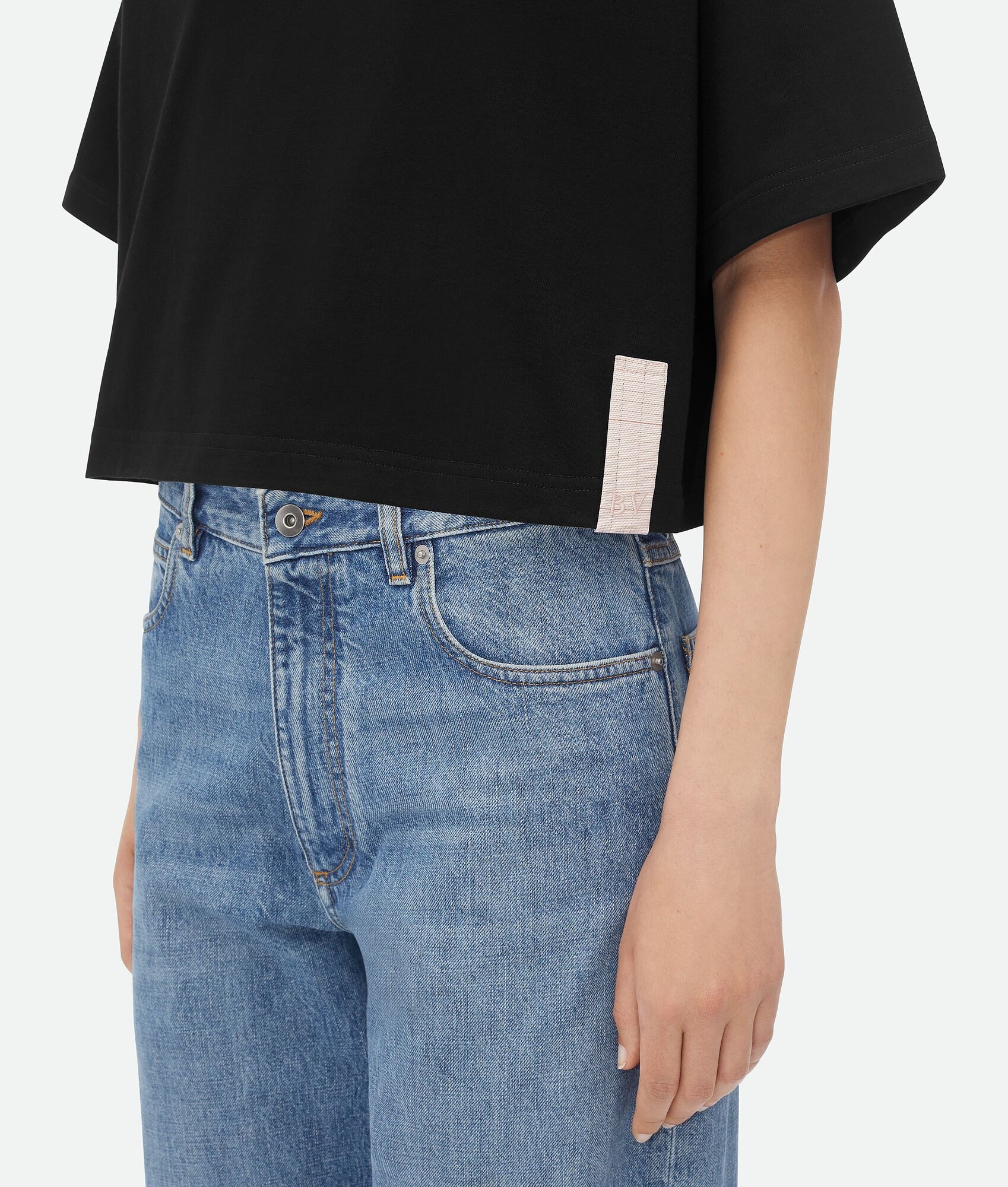 Pima Cotton Jersey Crop T-Shirt - 4