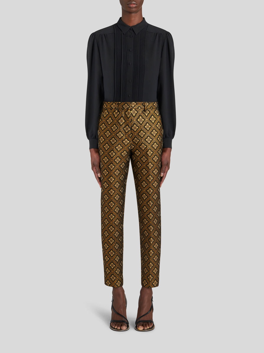 JACQUARD TROUSERS WITH MEDALLIONS - 3