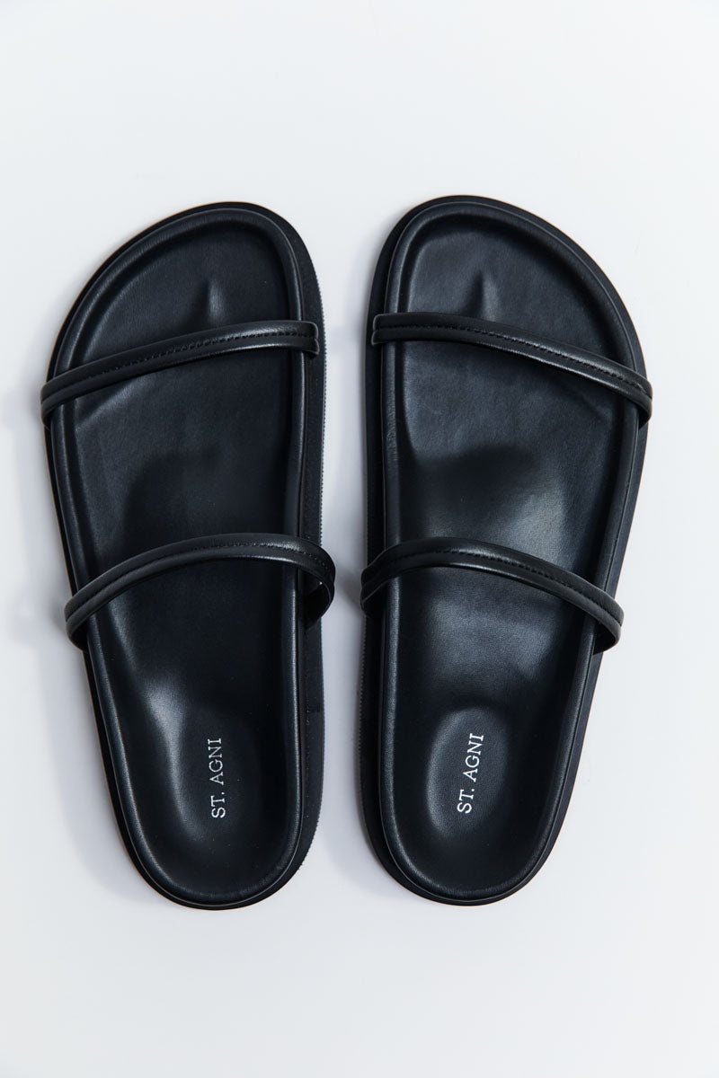 Fine Double Strap Slide - Black - 3