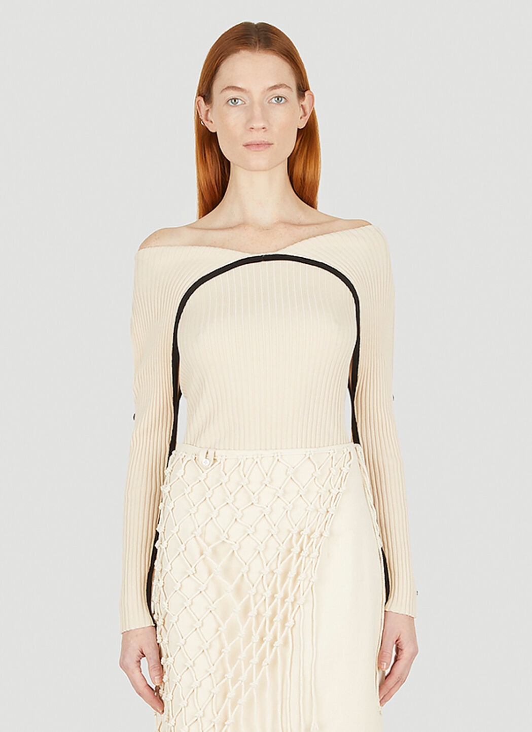 Reverse Ribbed Knit Top - 1
