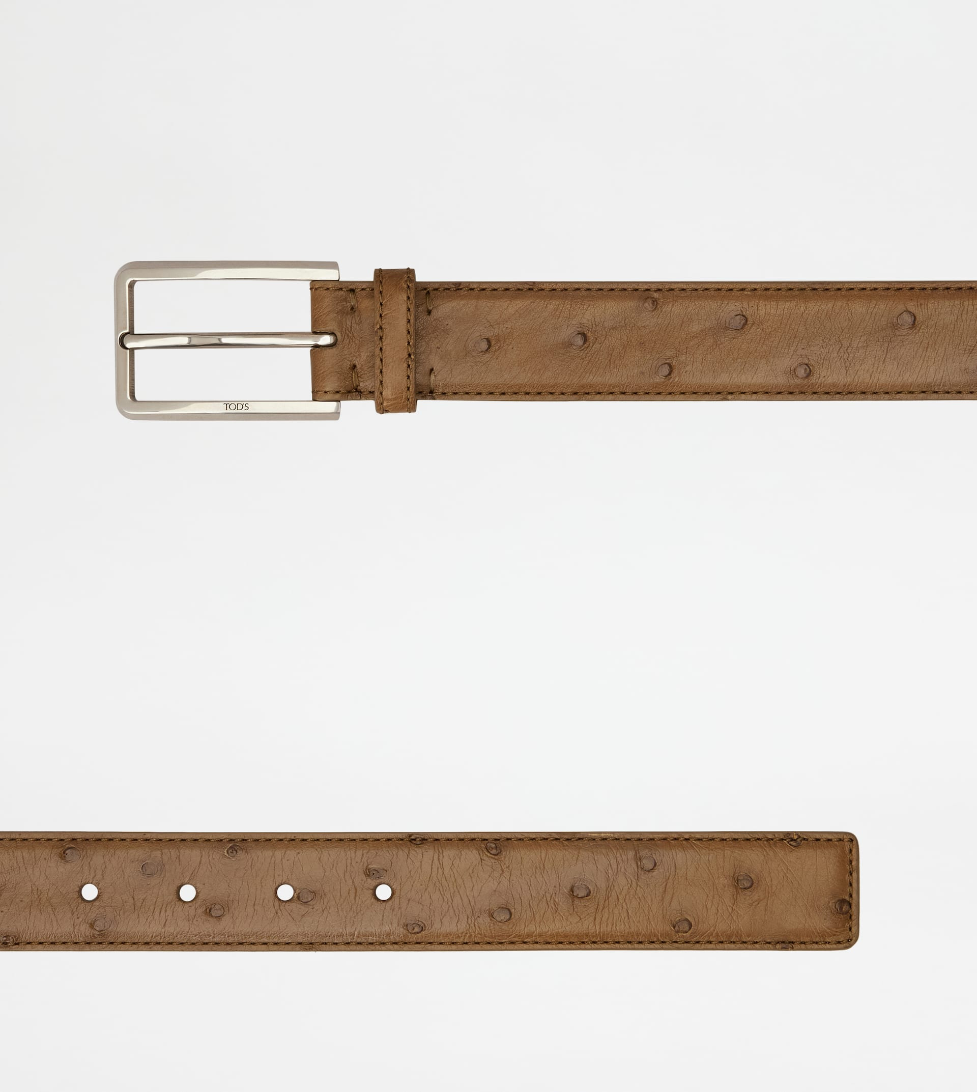 BELT IN OSTRICH - BROWN - 2