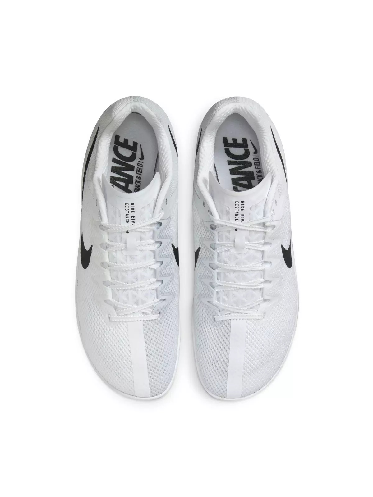Rival Distance "White/Black/Metallic Silver" Unisex Track Spike - 6