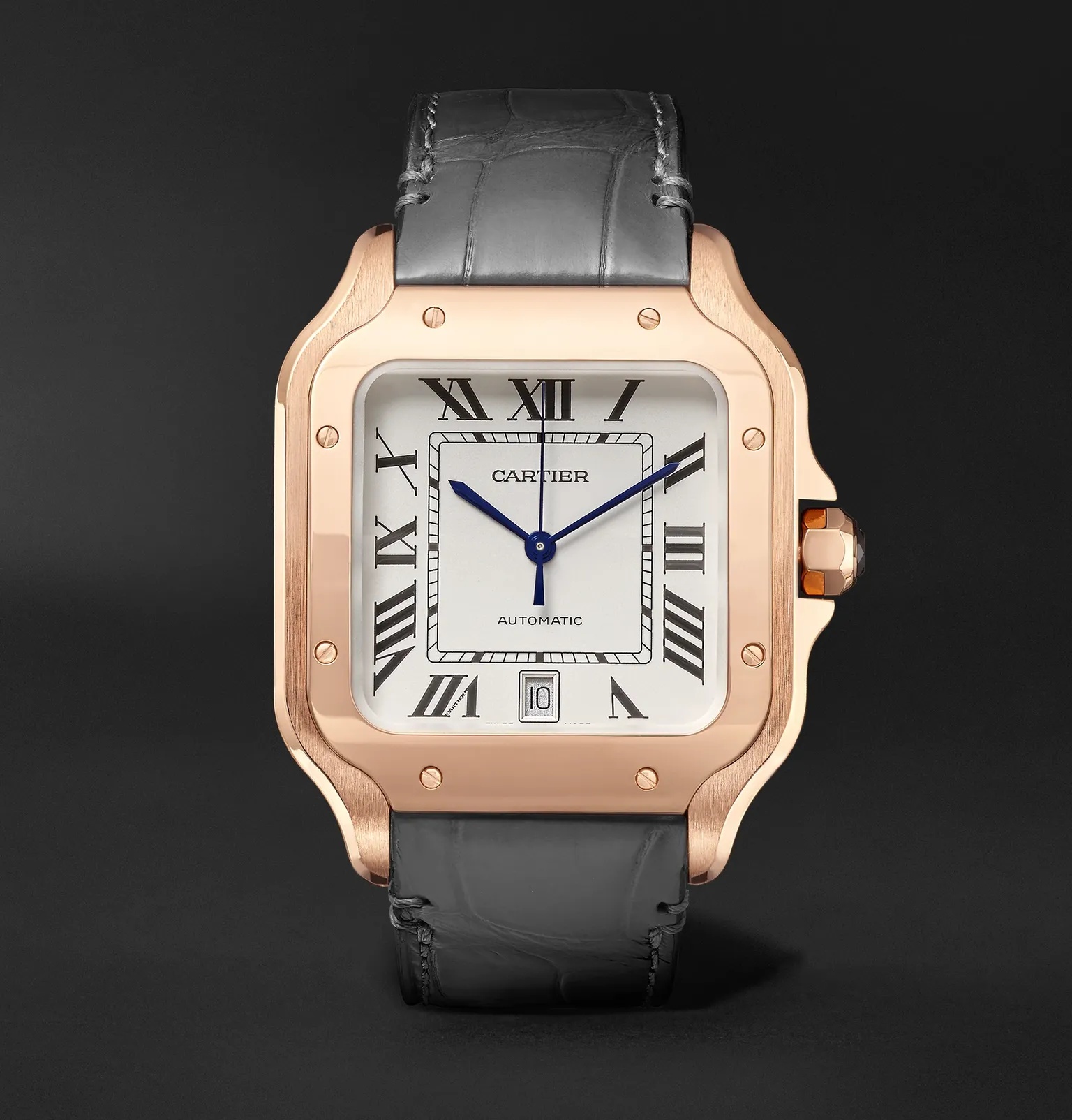 Santos Automatic 39.8mm 18-Karat Rose Gold Interchangeable Alligator and Leather Watch, Ref. No. WGS - 1