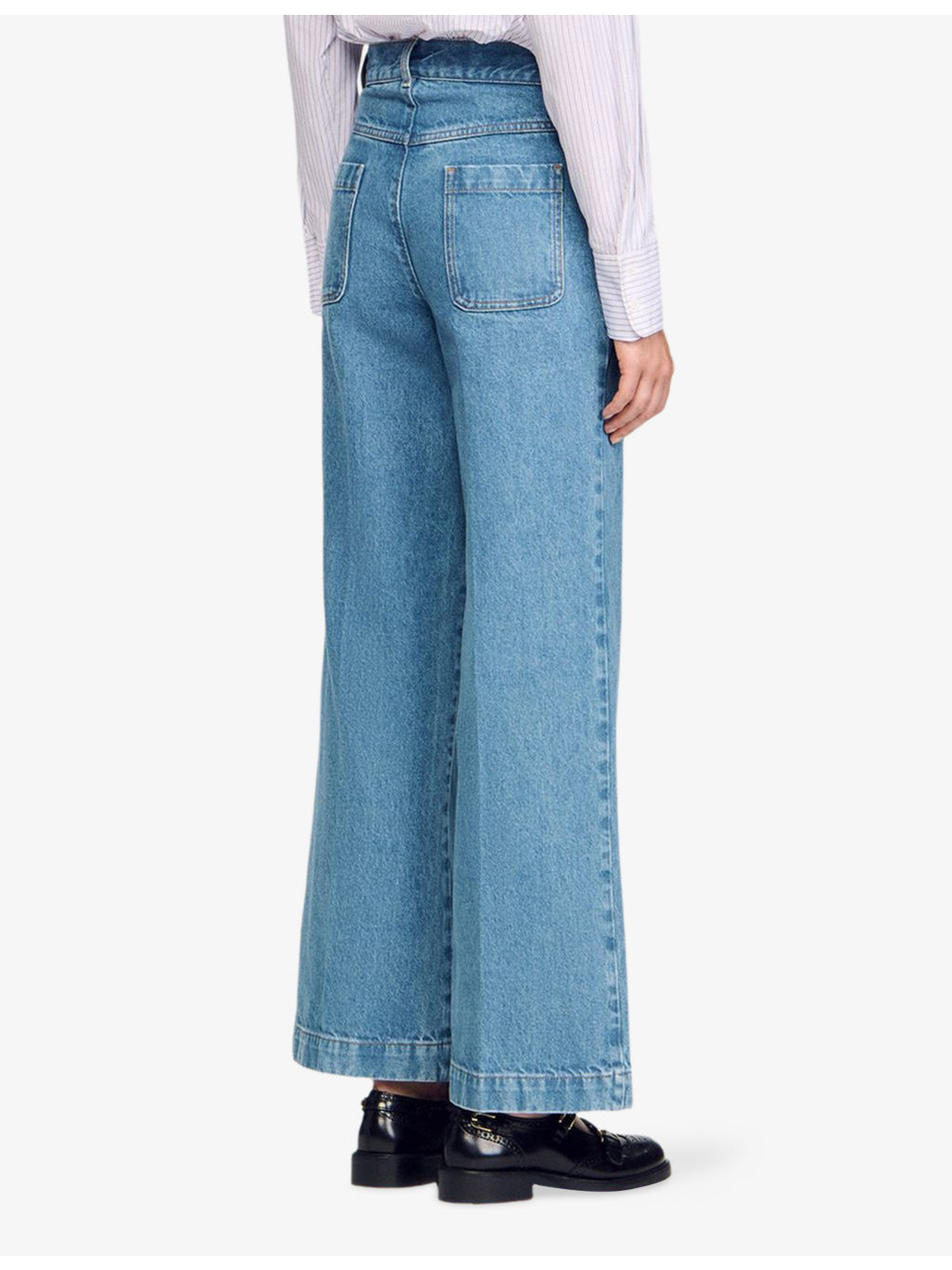 Wide-Leg High-Rise Denim Jeans - 4
