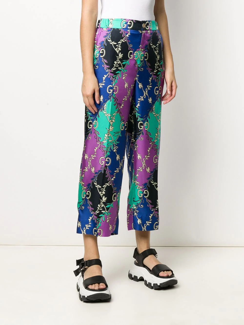 GG logo cropped trousers - 3