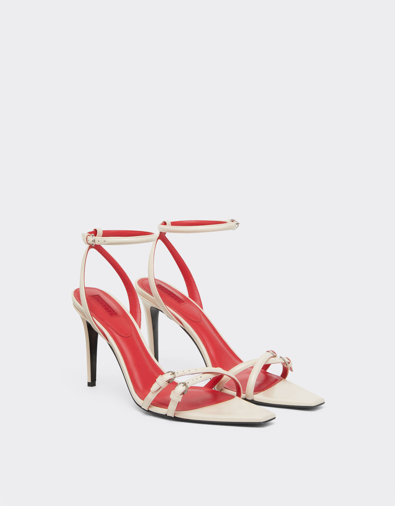 Glossy leather sandals 3