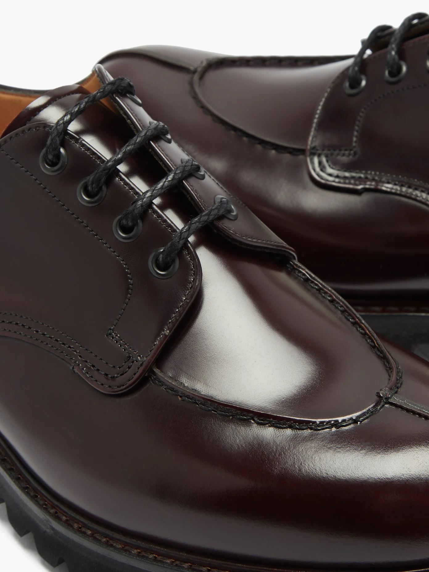 Edgerton polished-leather derby shoes - 6