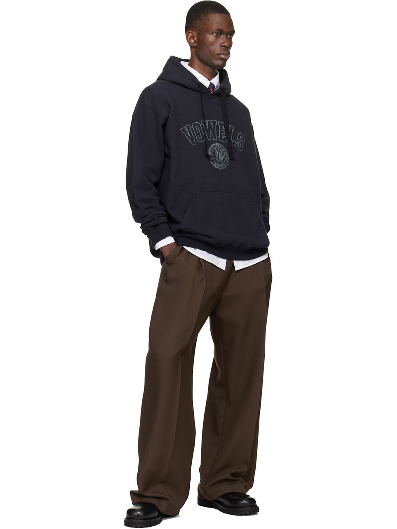 vowels Black Faded Collegiate Hoodie outlook