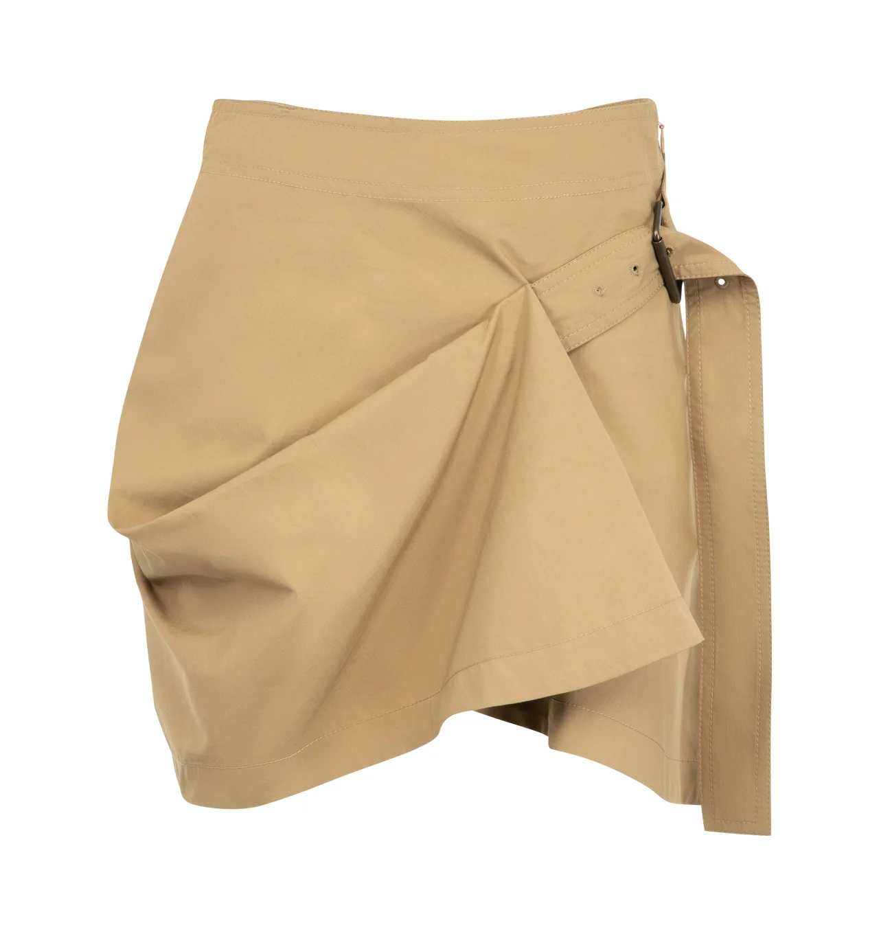 Compact Cotton Poplin Skirt - 1
