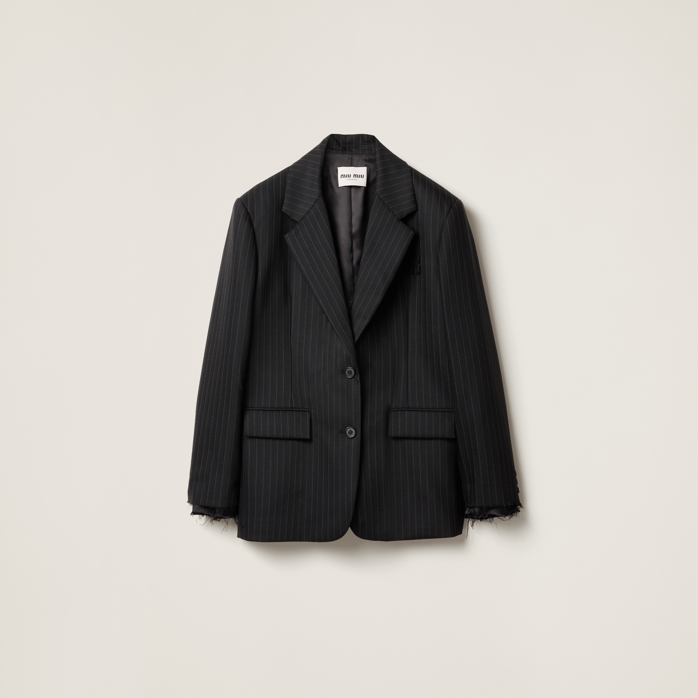 Single-breasted pinstripe jacket - 1