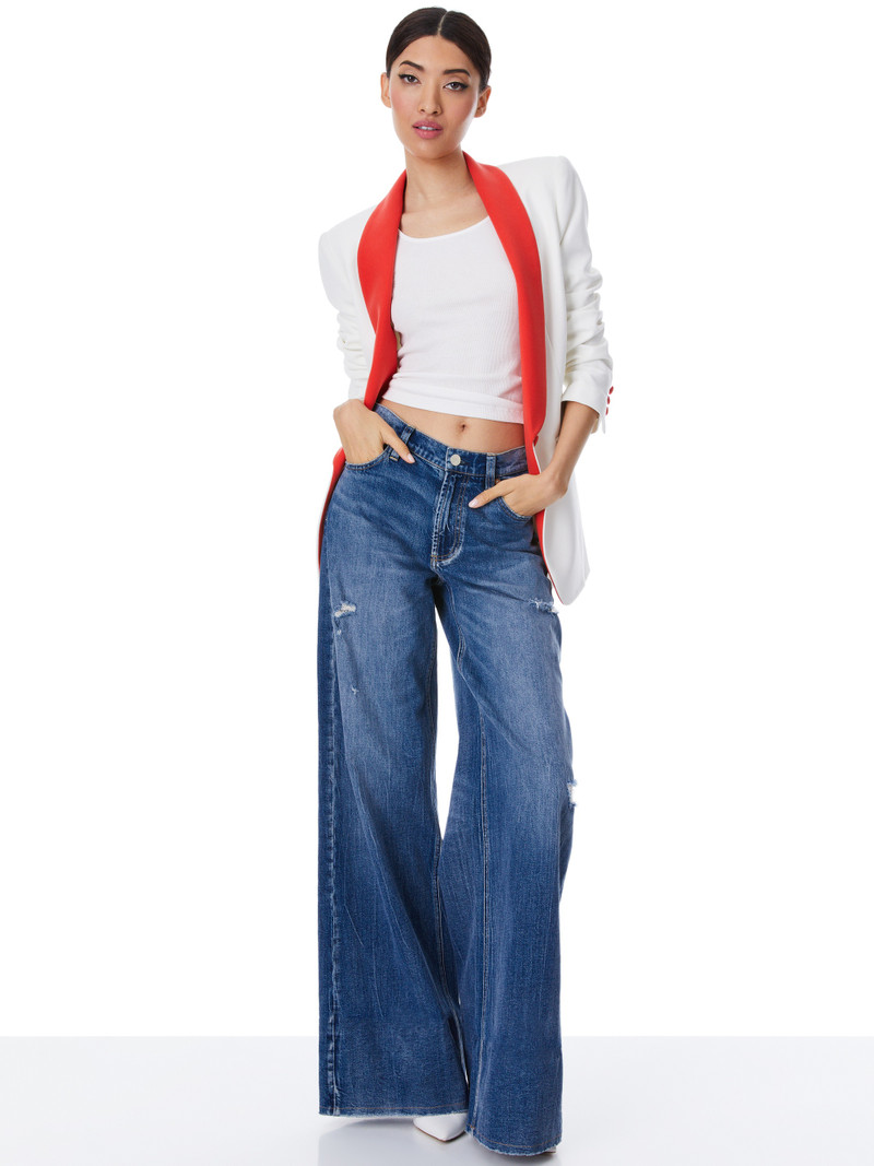 Alice + Olivia VERNELL SHAWL COLLAR BLAZER outlook