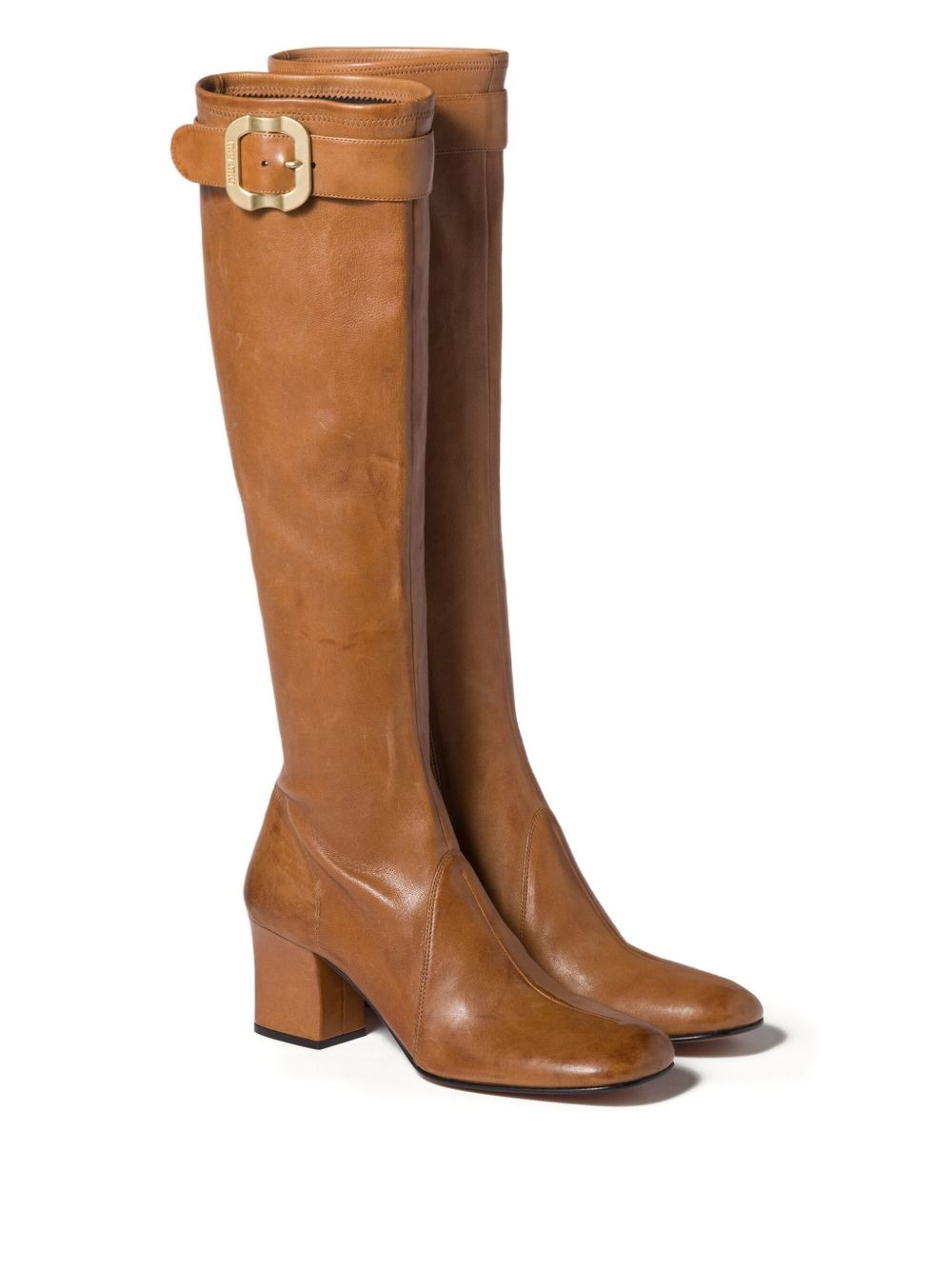 65mm buckle-fastening leather boots - 2