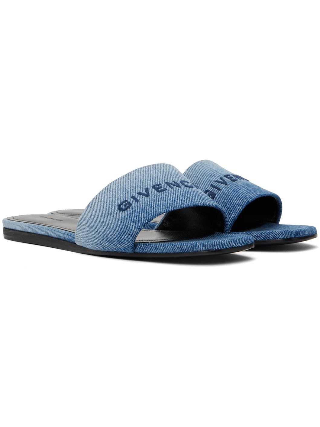 Blue 4G Flat Sandals - 4