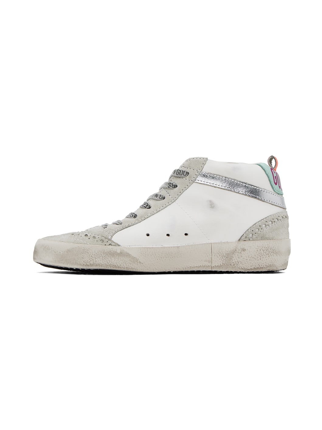 SSENSE Exclusive White & Gray Mid Star Sneakers - 3