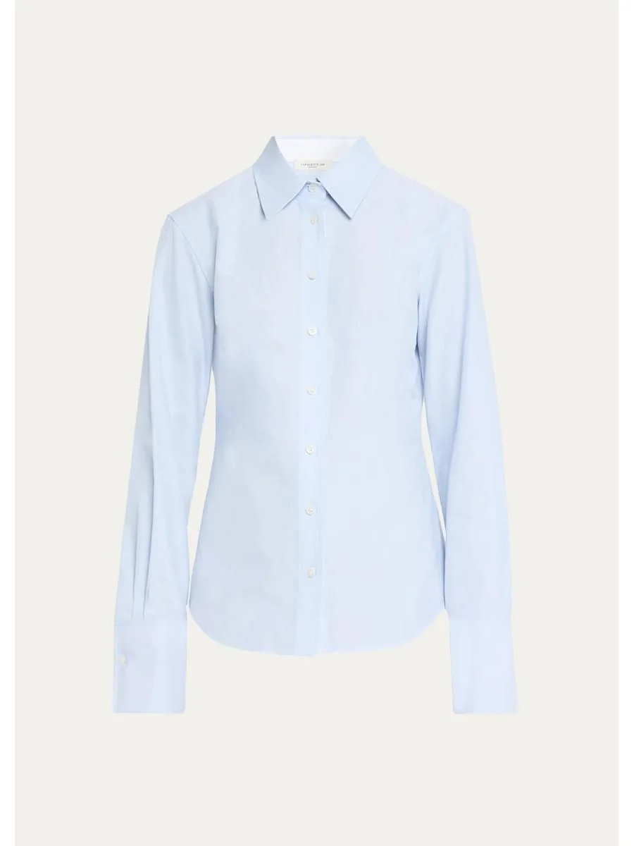 Pleated-Sleeve Cotton Shirt - 1
