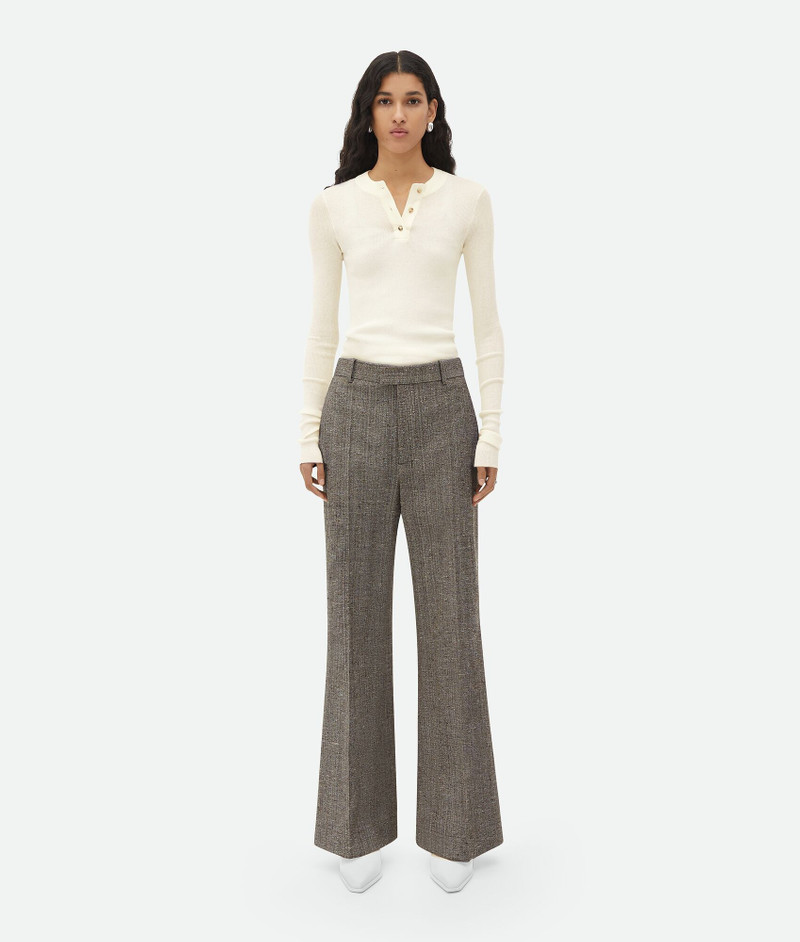 Viscose And Silk Flared Pants - 1