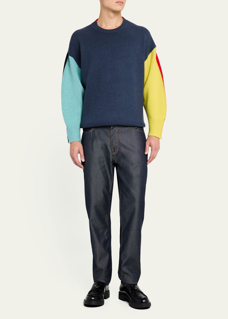 ZANKOV Men's Colorblock Wool Sweater outlook