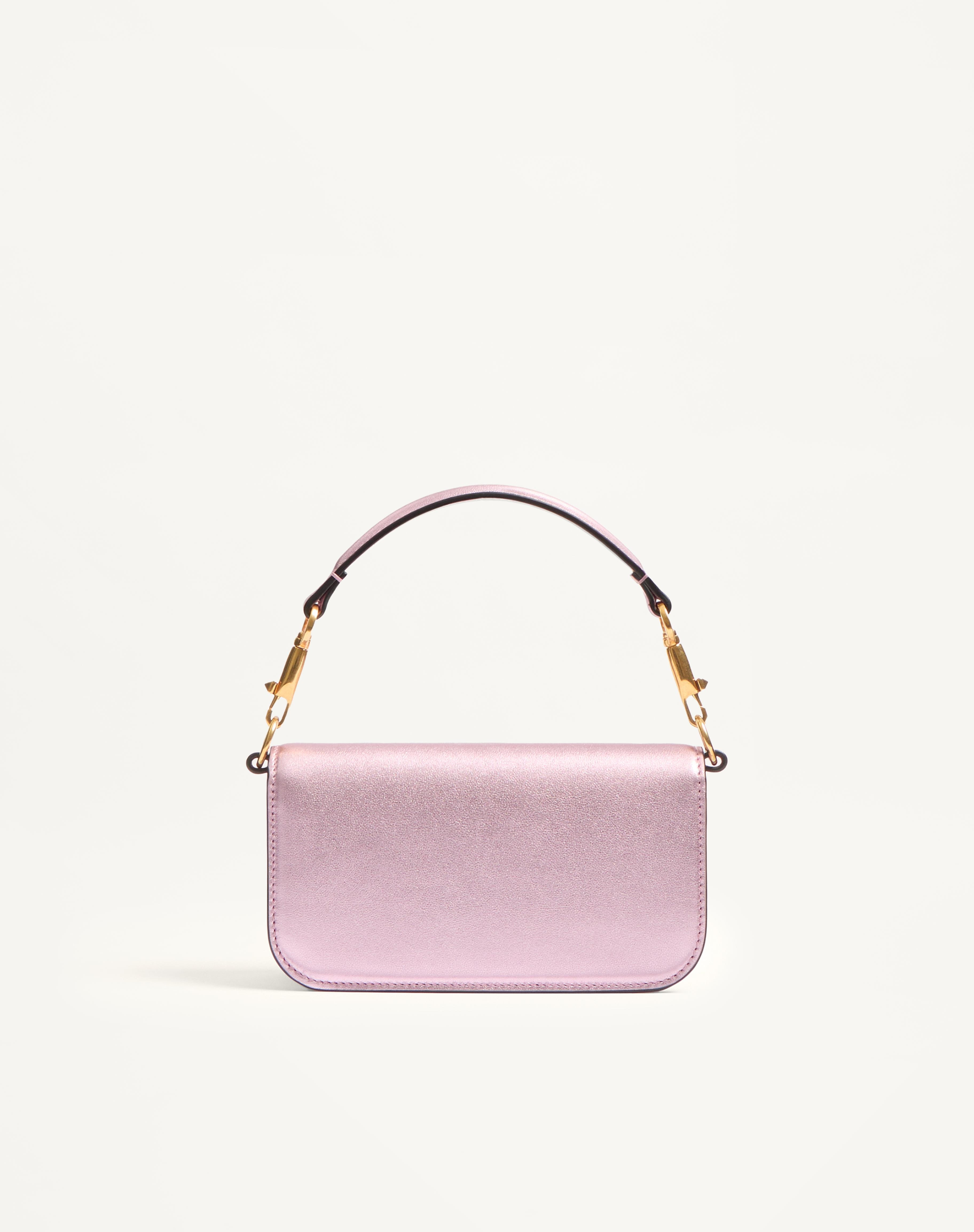 VALENTINO GARAVANI LOCÒ SMALL SHOULDER BAG IN LAMINATED CALFSKIN WITH JEWEL LOGO - 5