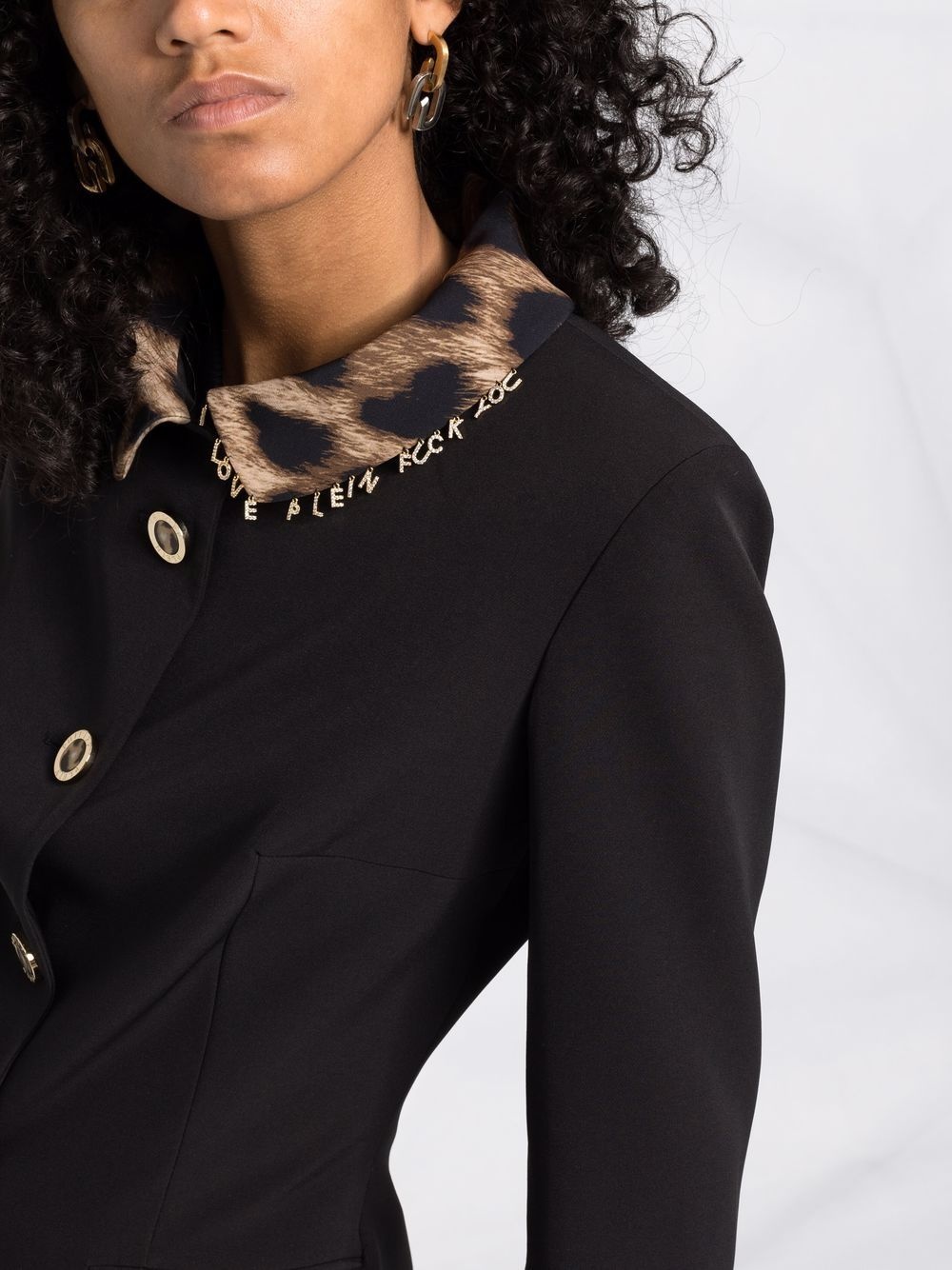 leopard collar Cady jacket - 3