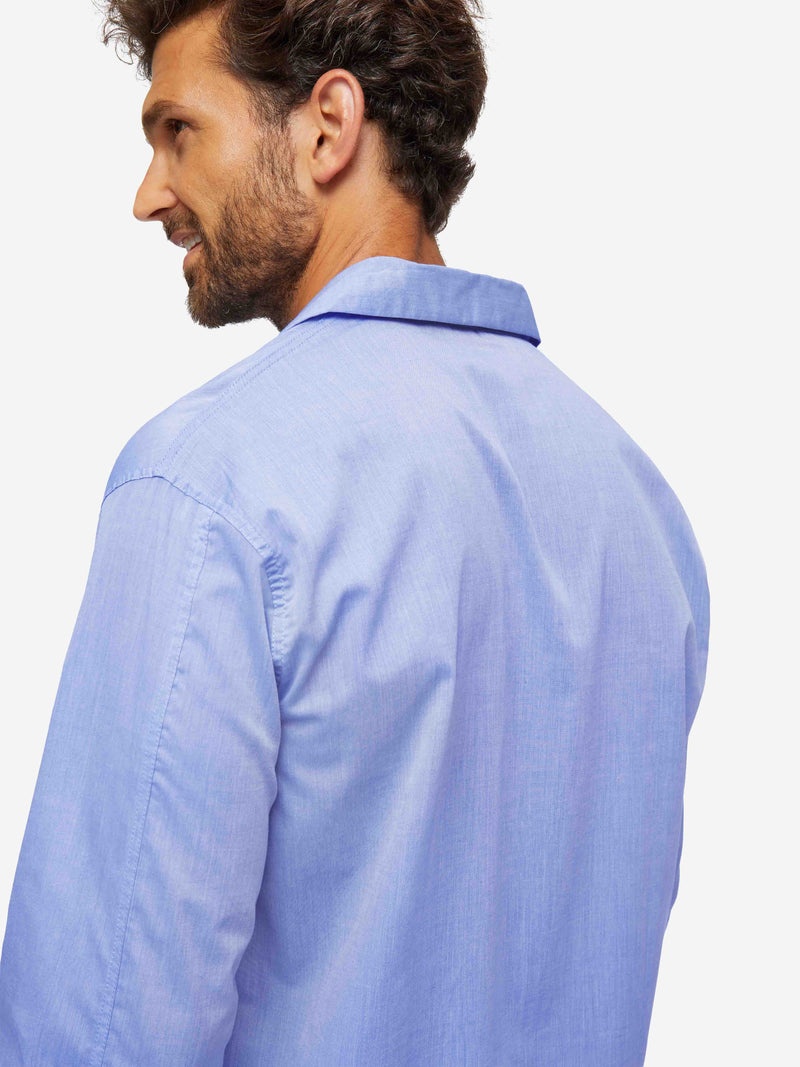Men's Classic Fit Pyjamas Amalfi Cotton Batiste Blue - 6