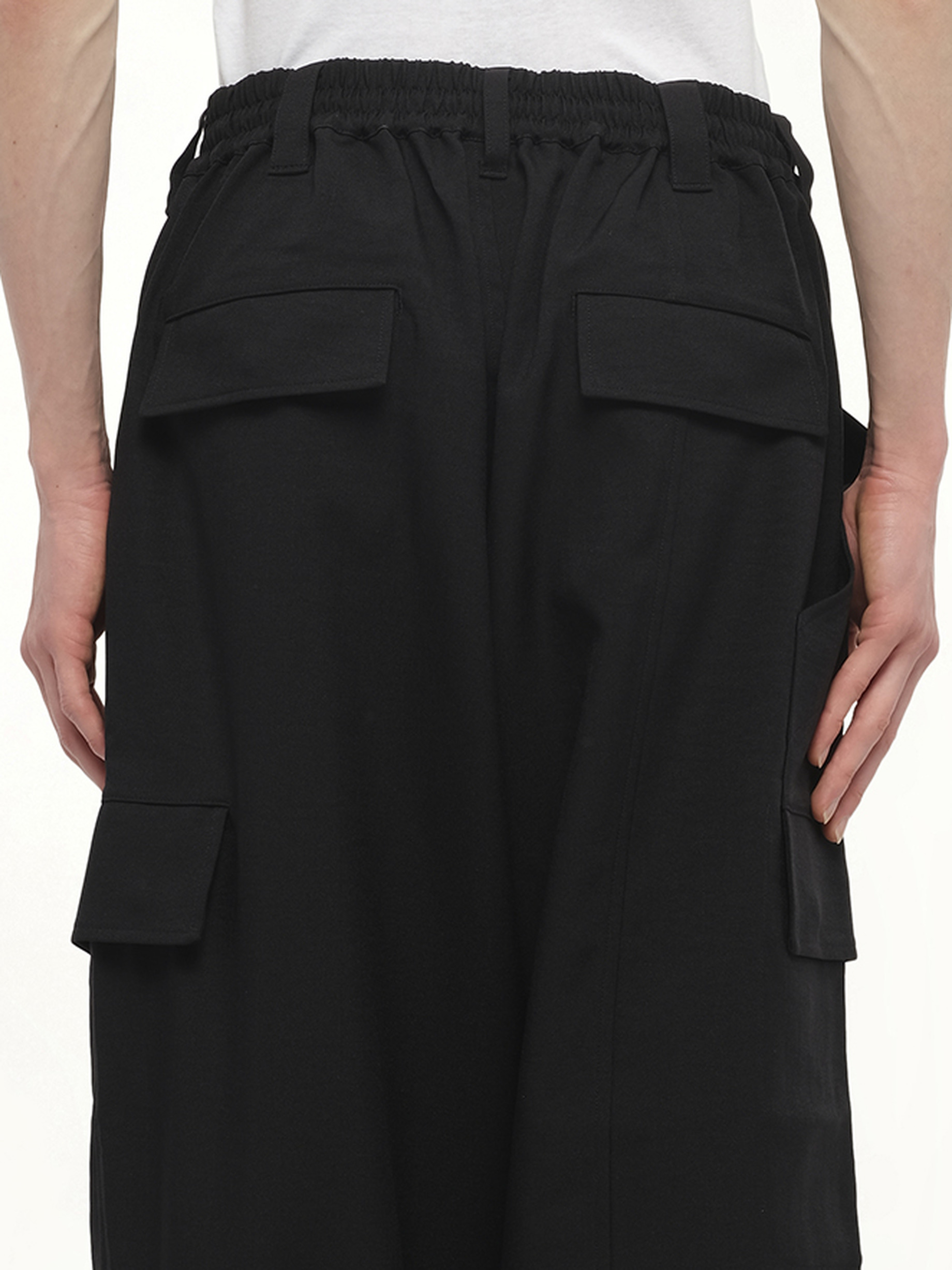 Sport Uniform Cuffed Cargo Pants in Black - 3