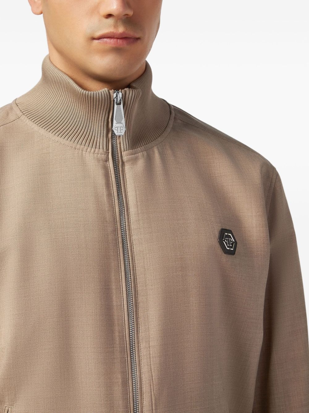 logo-patch jacket - 5