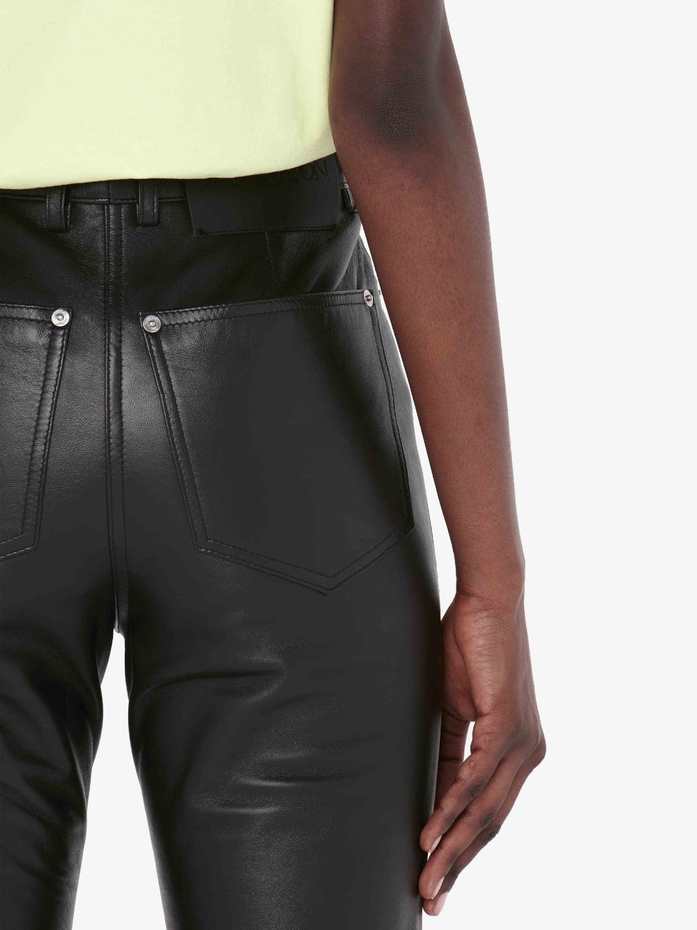 BOOTCUT LEATHER TROUSERS - 5