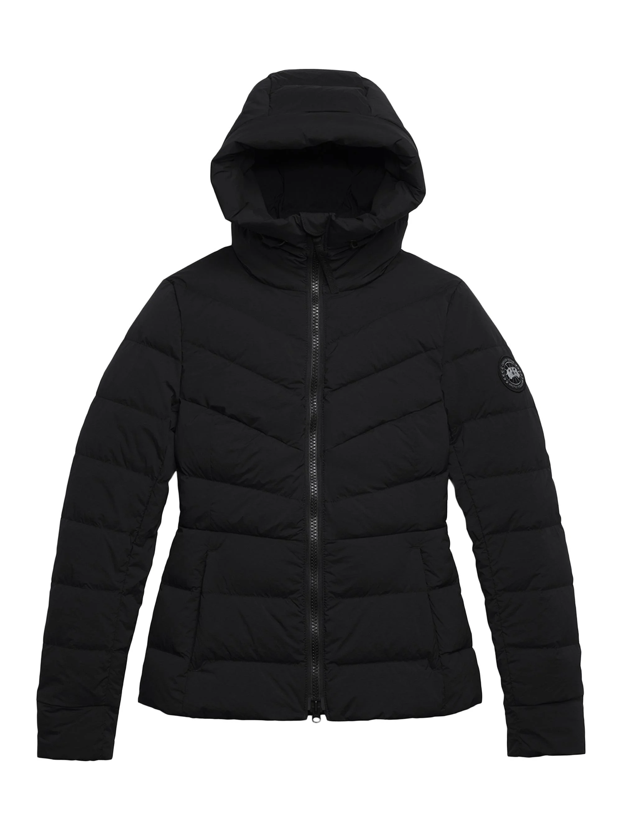 Women's Clair Chevron Quilted Slim-Fit Jacket - Black Noir - 1