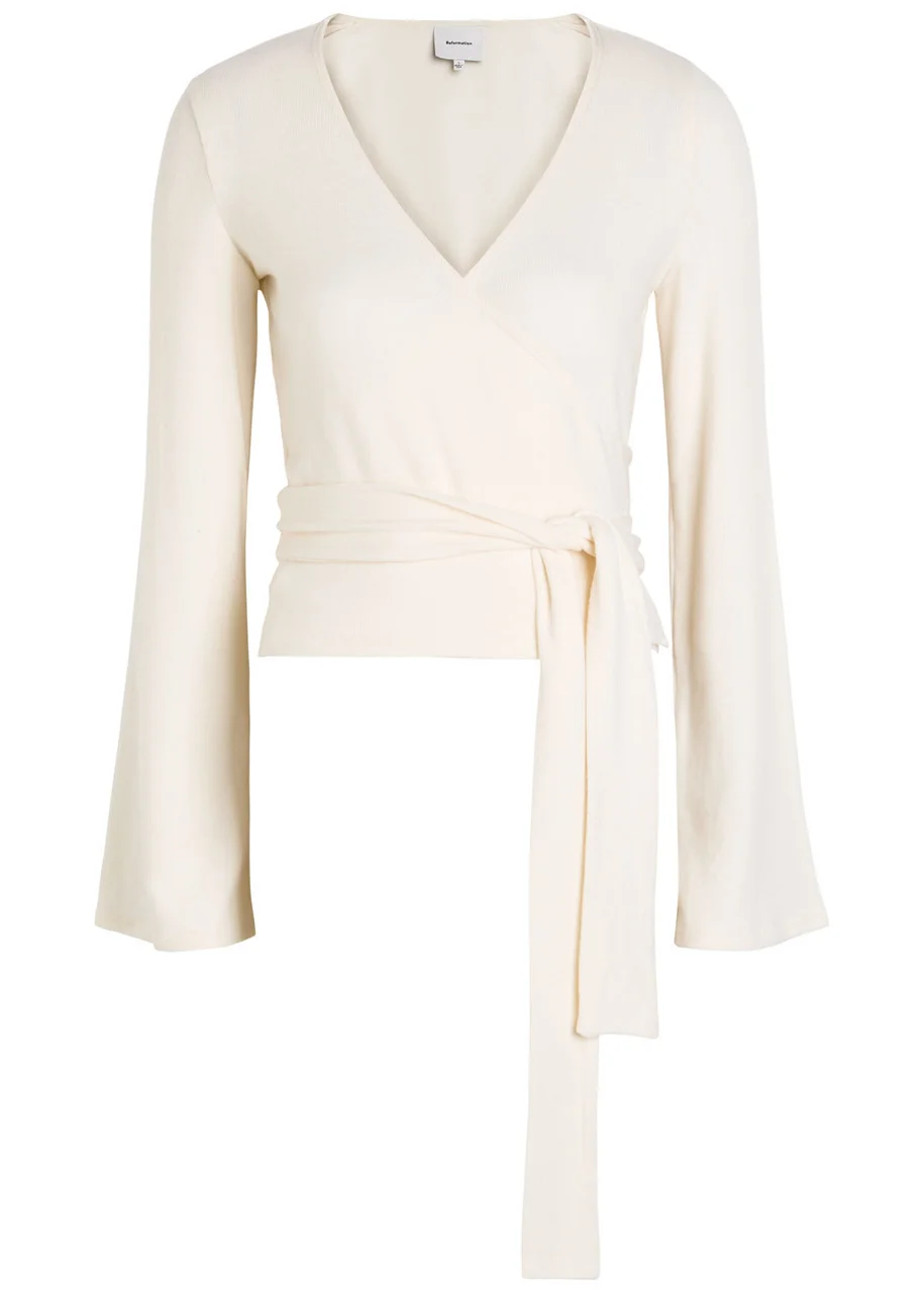 Reformation Kylen Wrap-front Knit top - 1