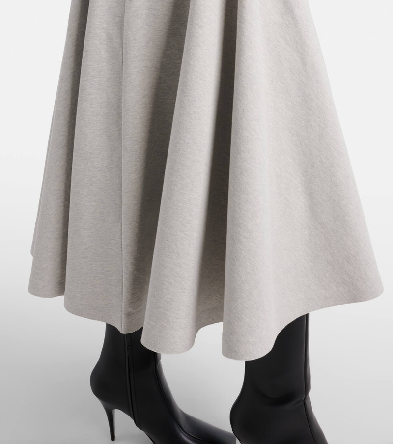 Cotton-blend midi skirt 5