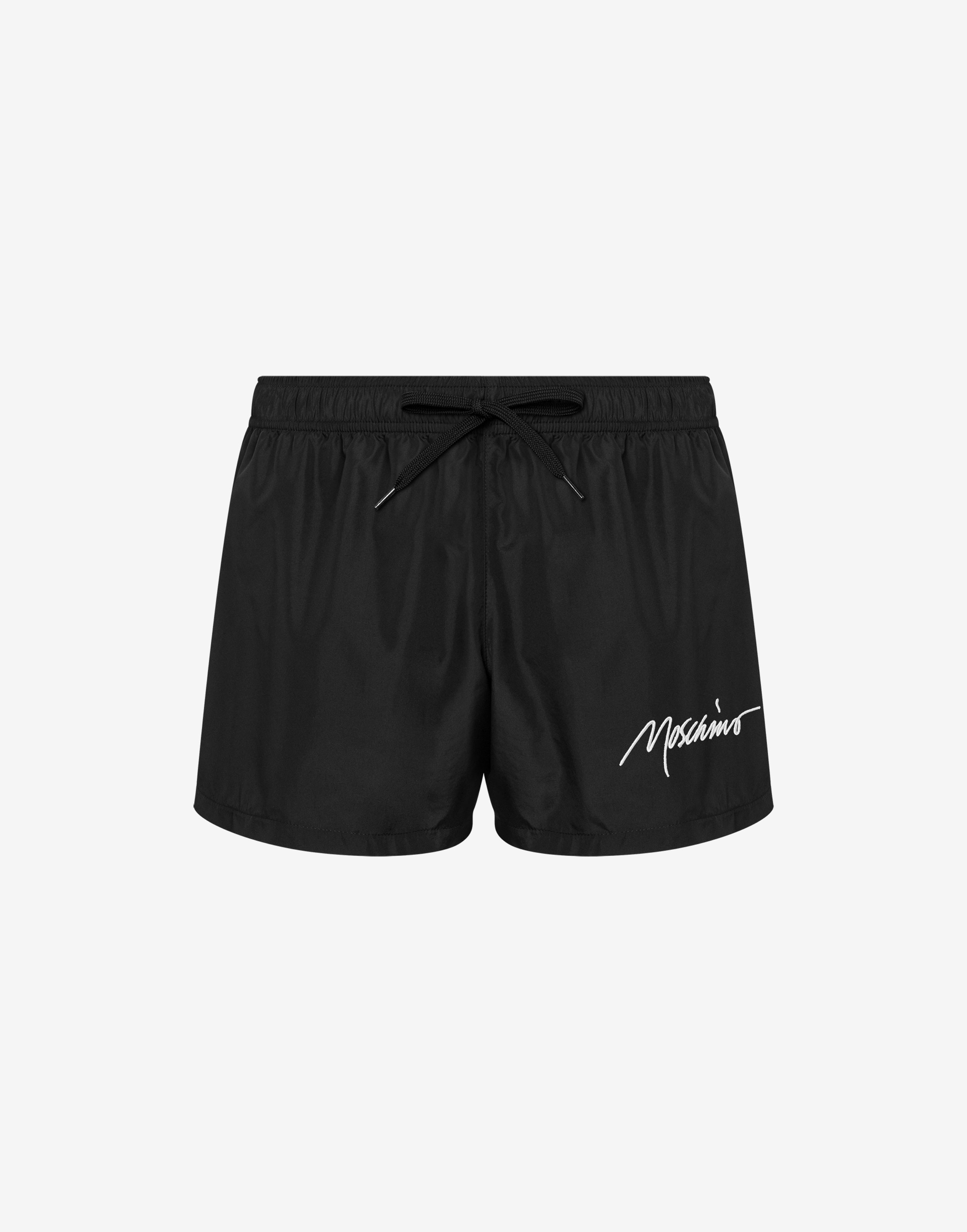 MOSCHINO SIGNATURE NYLON SWIM TRUNKS - 1