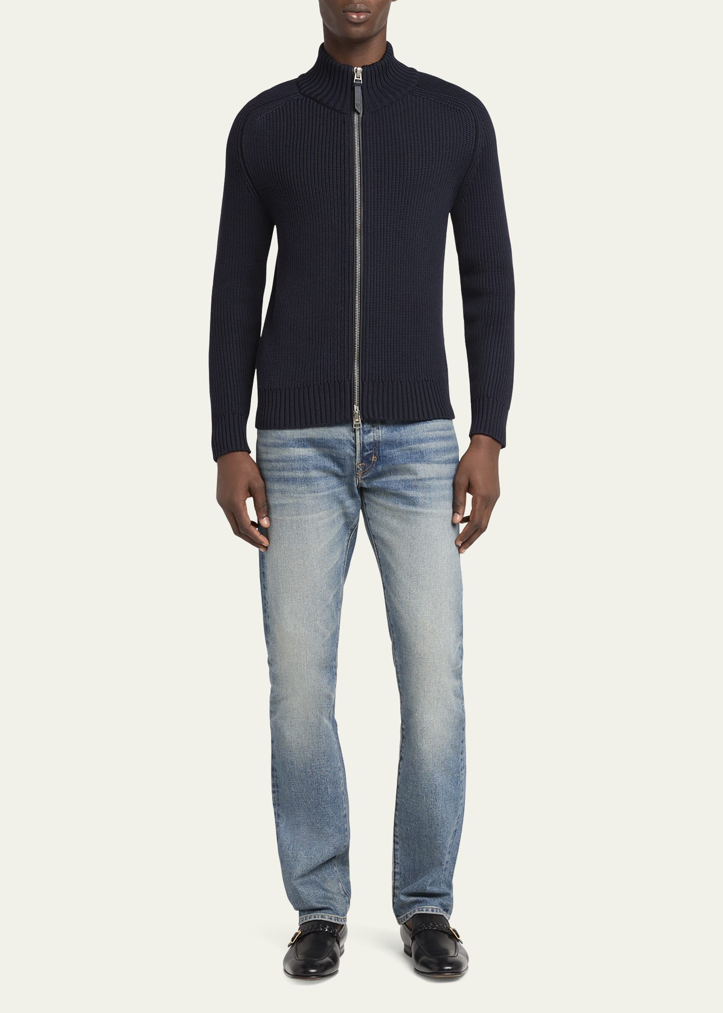 Men's Ribbed Full-Zip Sweater - 2