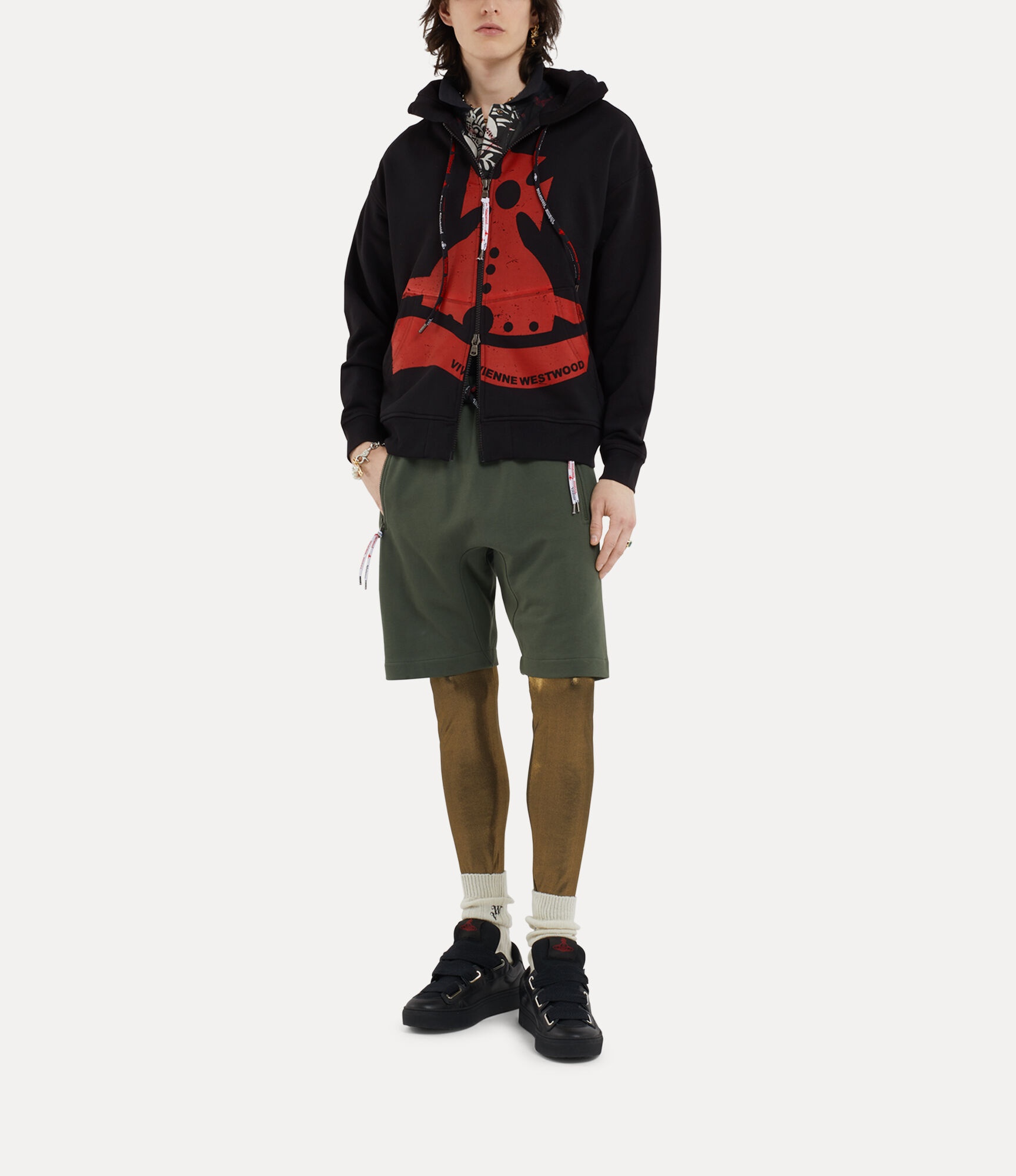 関税込◆VIVIENNE WESTWOOD フーディーSunken Orb Zip Hoodie Vivienne Westwood SUNKEN ORB ZIP HOODIE | REVERSIBLE