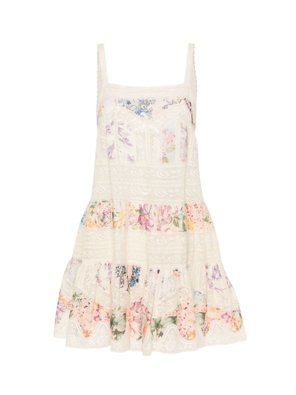 Halliday Lace Trim Short Dress - 1