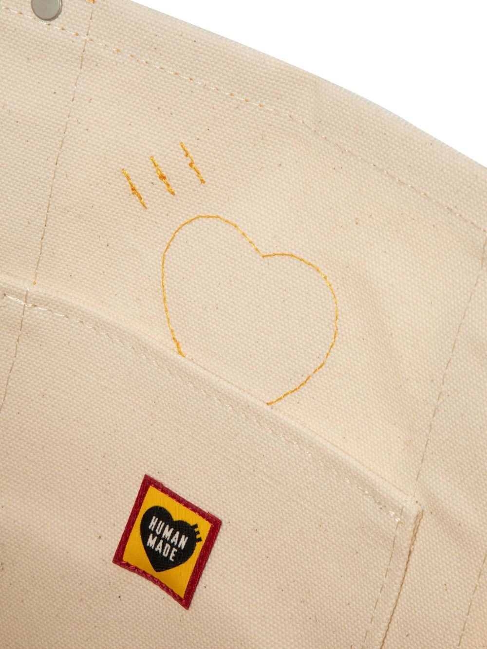 heart-graphic canvas tote bag - 3