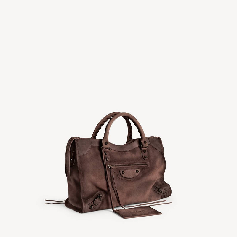 BALENCIAGA Women's Le City Bag Medium in Light Espresso outlook