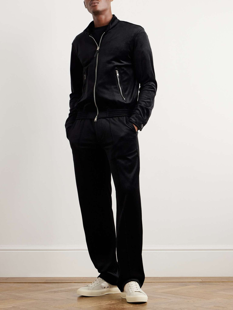TOM FORD Silk and Cotton-Blend Velvet Track Jacket outlook