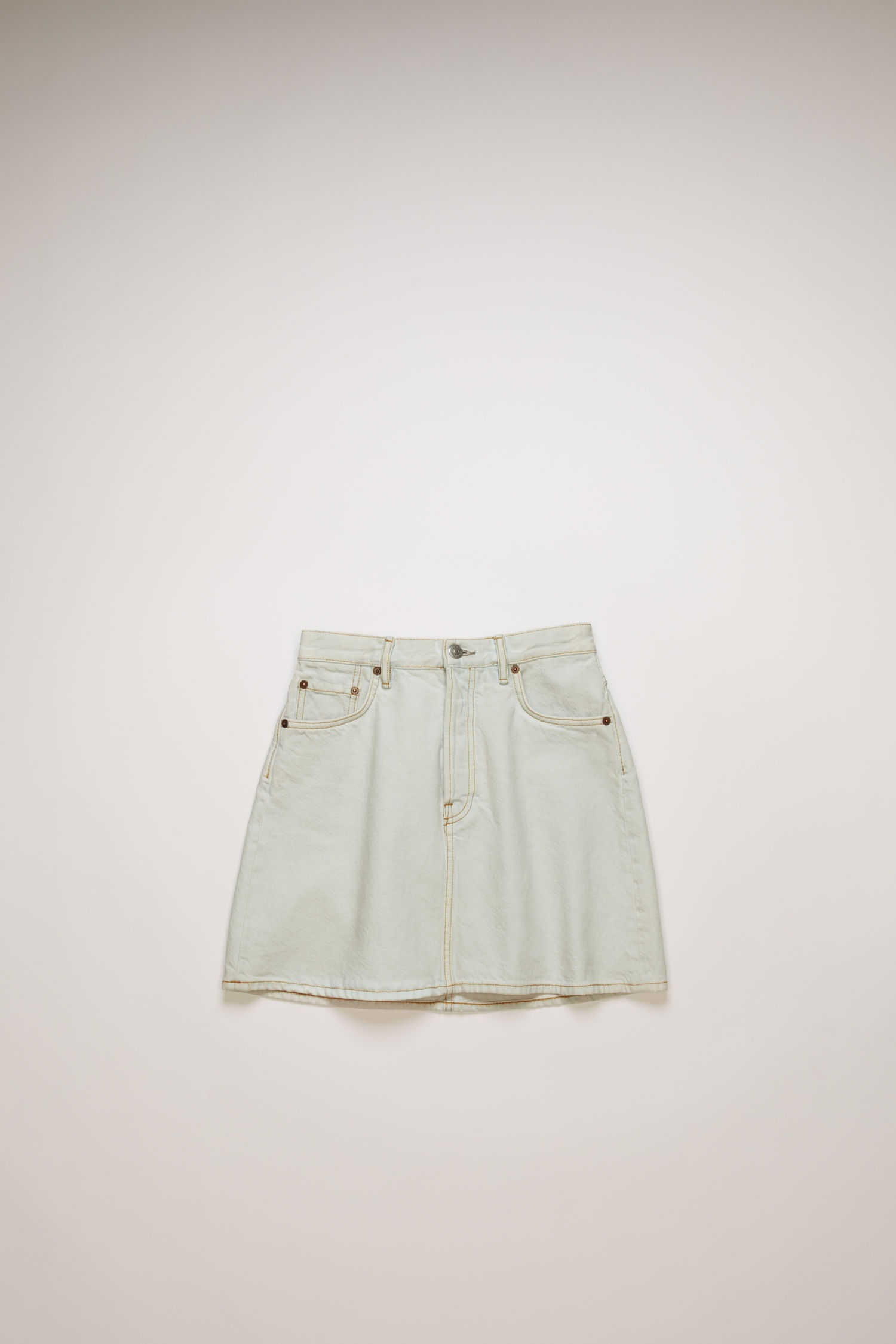 High-rise denim skirt pale blue - 1