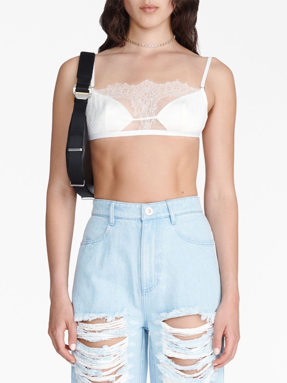 chantilly-lace square-neck bra - 5