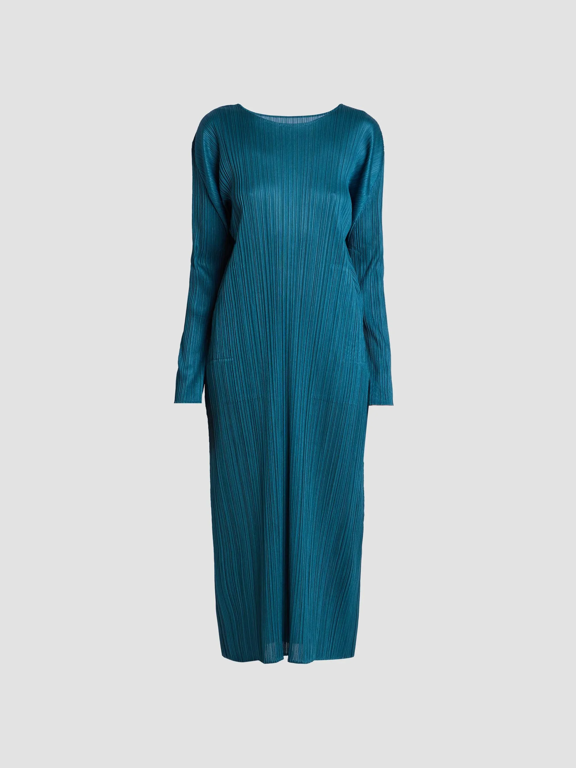 Women's Monthly Colors: October Midi Dress - Blue Green - 1