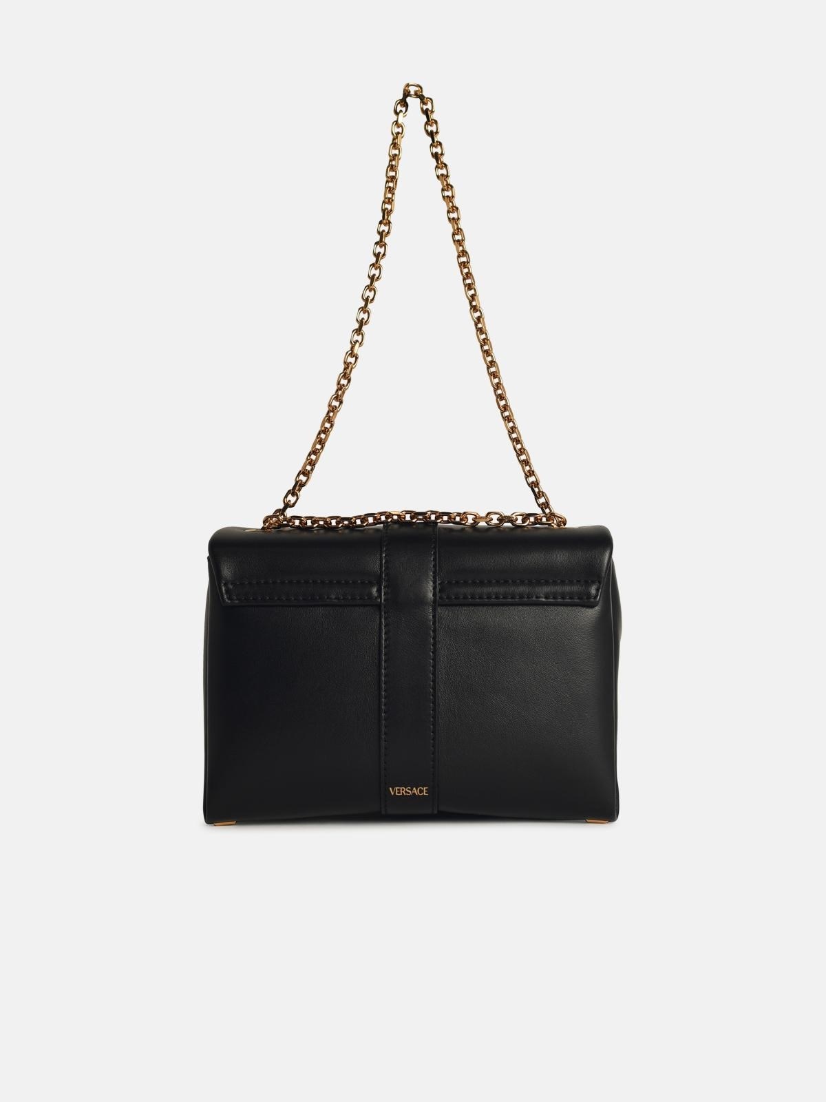 'KLEIO' BLACK LEATHER BAG - 3