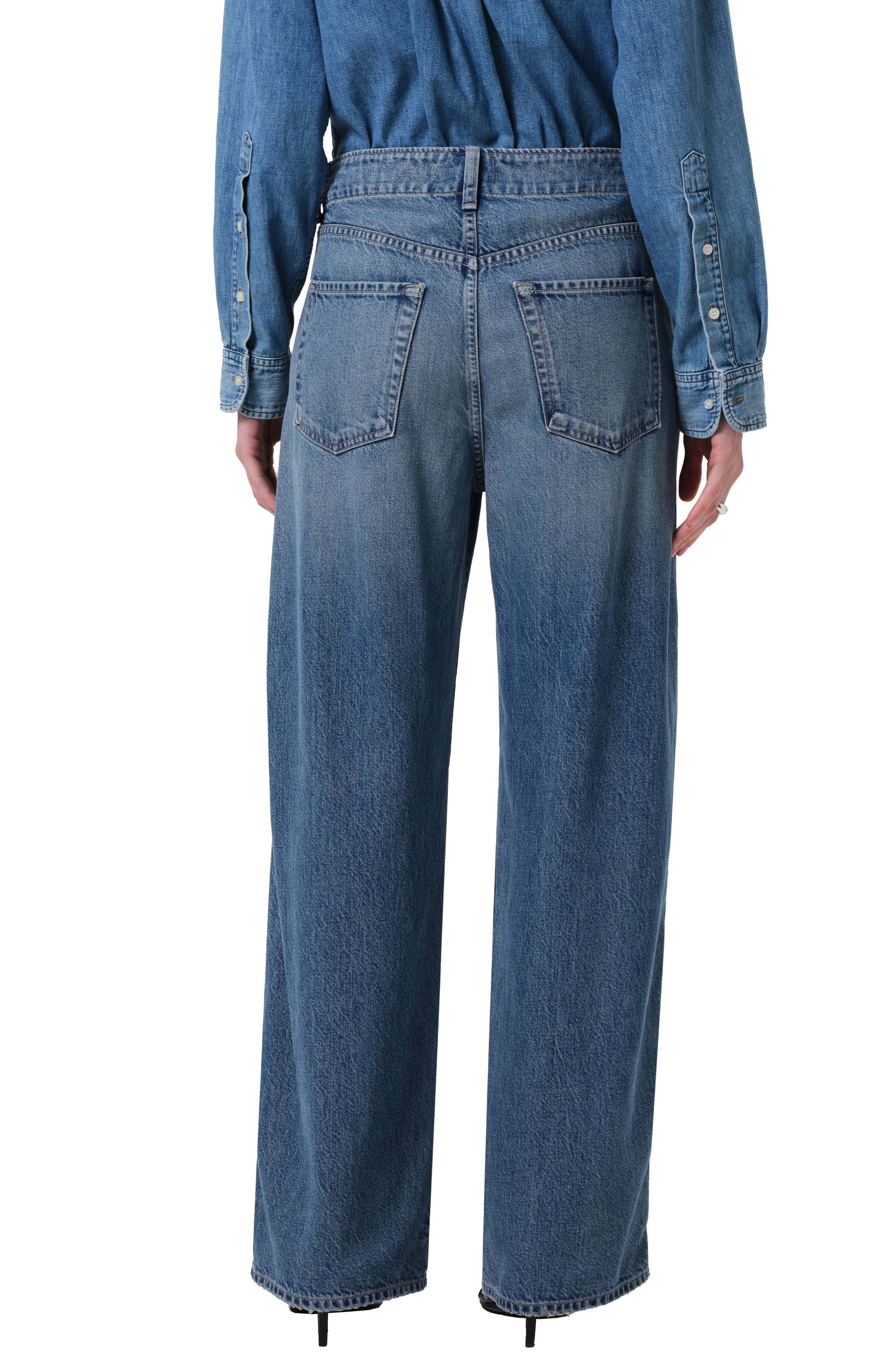 Citizens of Humanity Bordwalk Wide Leg Trouser Jeans in Jete at Nordstrom - 2