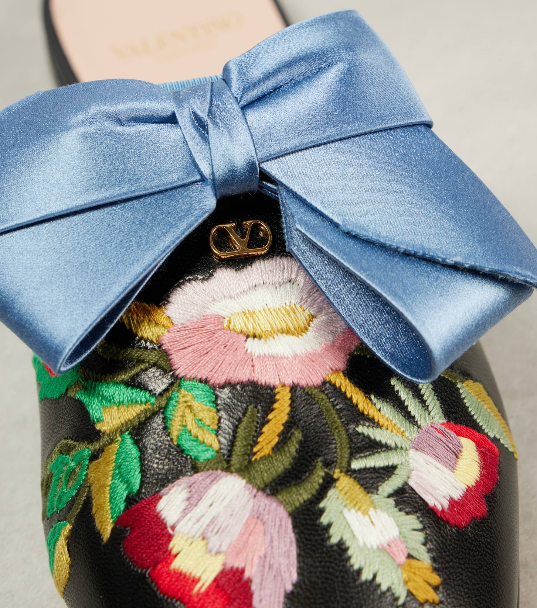 Beauregard embroidered leather mules - 5