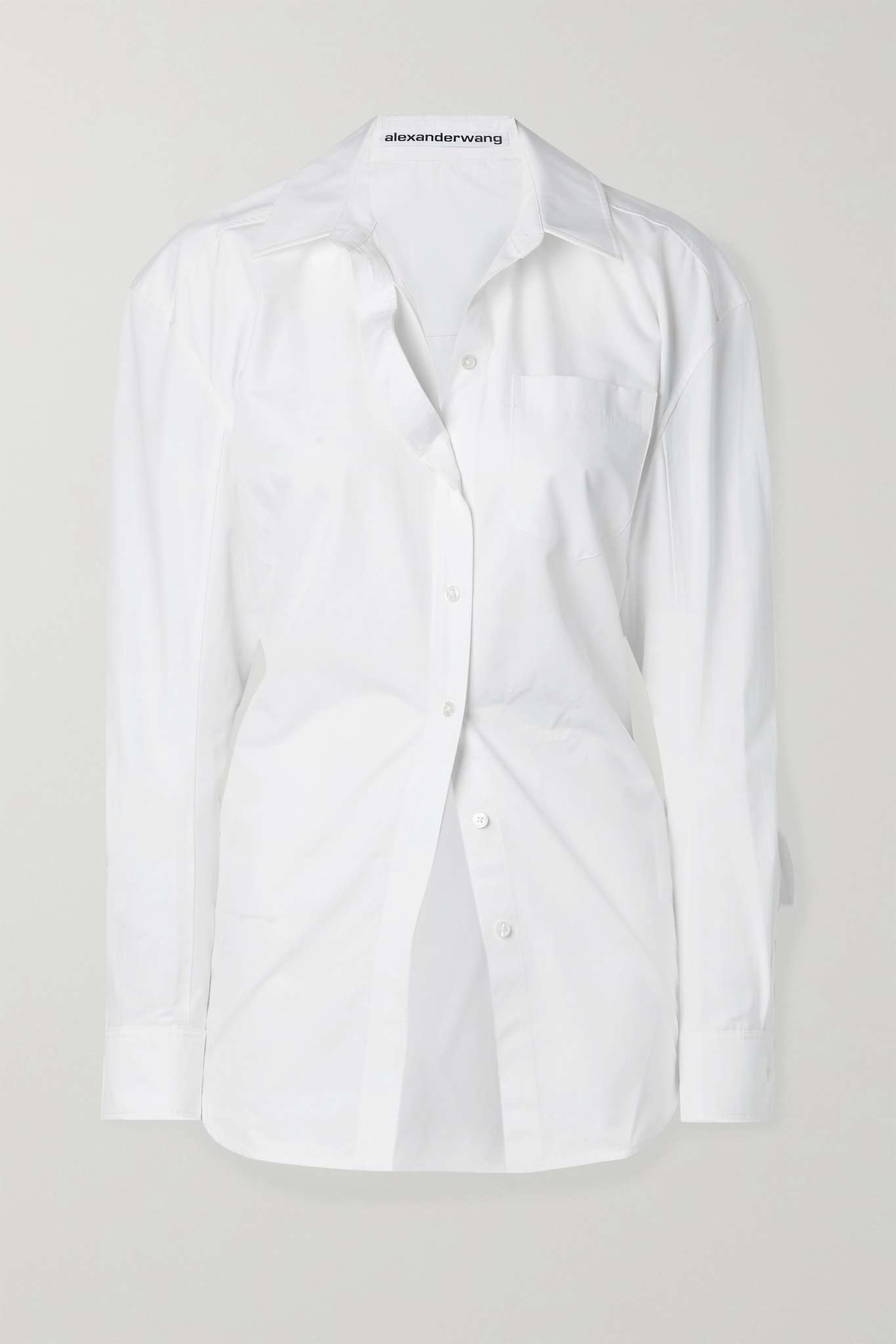 Cutout cotton-poplin shirt - 1