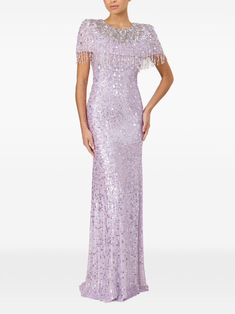 JENNY PACKHAM Eugenie sequin-embellished gown outlook