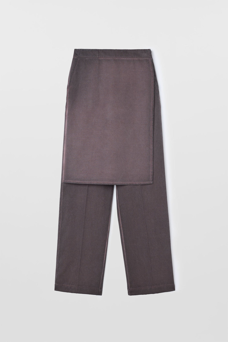 LONG PANTA SKIRT / plum 1