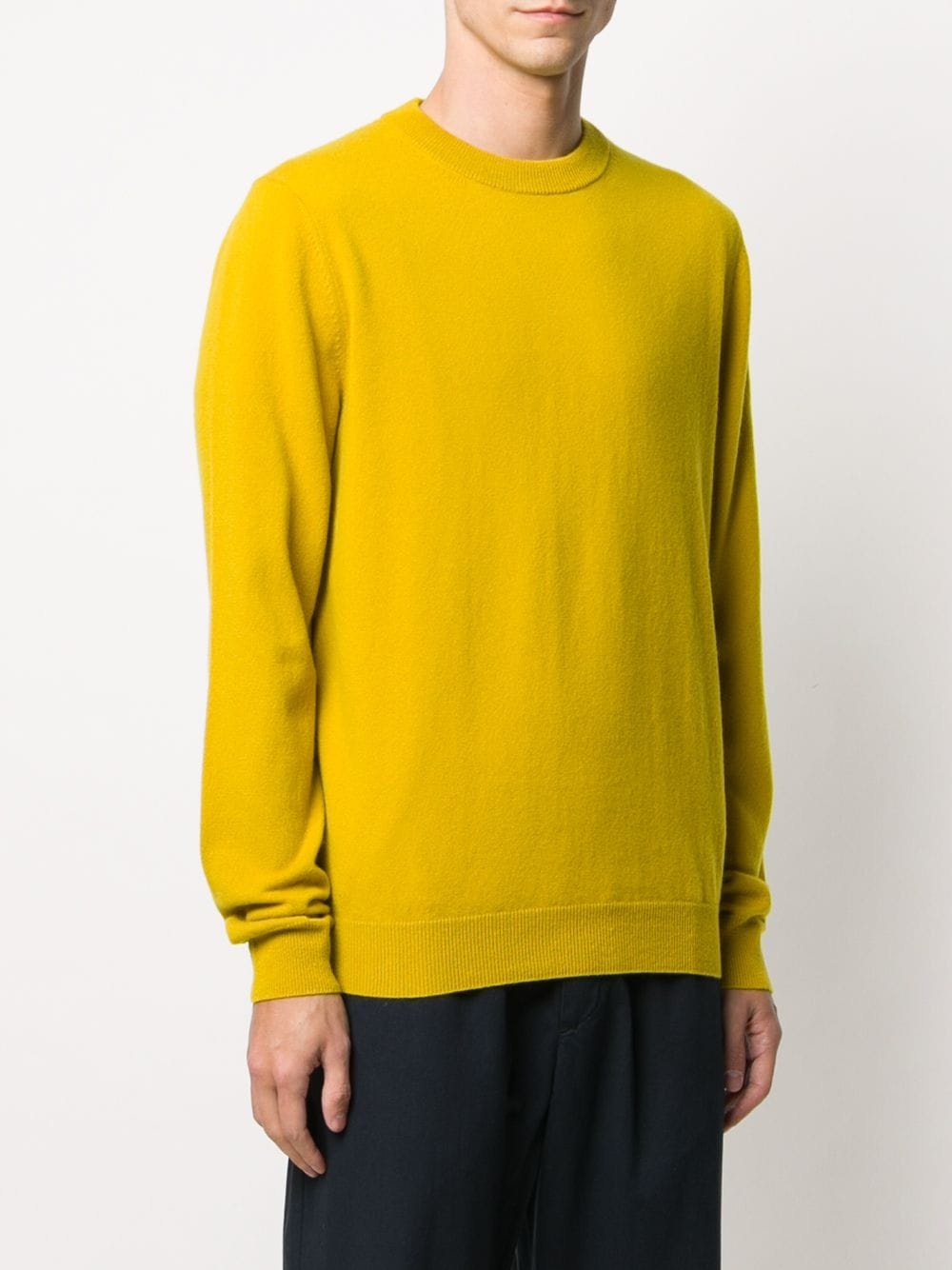 rib-trimmed cashmere jumper - 3