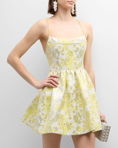 Alice + Olivia Nat Floral Strappy Mini Dress outlook